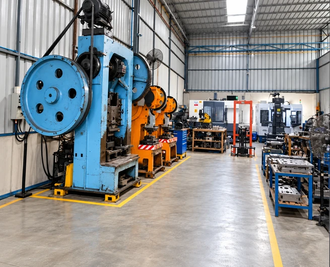 Plant 1 press shop with mechanical power presses at MechEase Engineering Chikhali