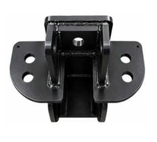 Black clevis hitch-style mount with ear flanges
