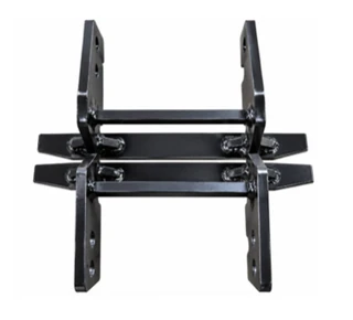 Black twin-plate fabricated frame assembly with cross-bars