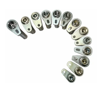 Rod ends with spherical bearings arranged in an arc