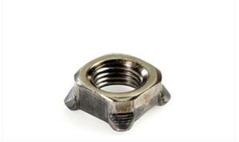 Stainless steel square weld nut for industrial assemblies