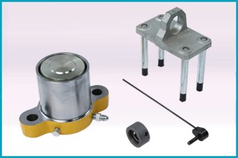 Sub assembly group with hard and soft bushes press fit